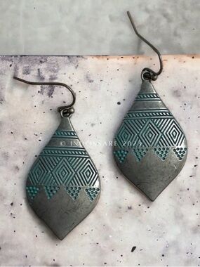New Boho Tribal Turquoise Patina
Dangle Earrings